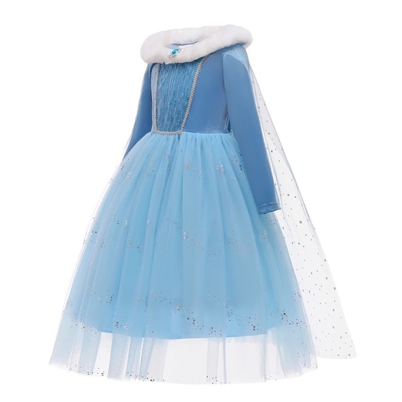 Sparkly costume Elsa Christmas frozen snowflake ❄️ cute high quality dress - Picture 7 of 12